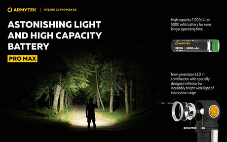 Armytek Wizard C2 Pro Max LR Multipurpose Rechargeable LED Torch