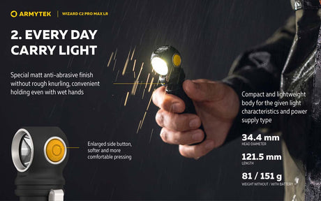 Armytek Wizard C2 Pro Max LR Multipurpose Rechargeable LED Torch