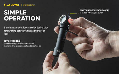 Armytek Wizard C2 WUV Multipurpose Rechargeable LED Torch