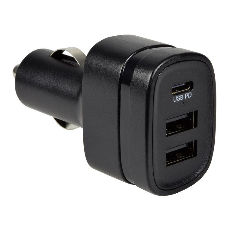 Dual USB Car Charger, PD Charging, USB Type C & USB Type A