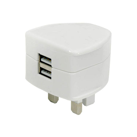 Dual USB Mains Adaptor (2 x 1200 mA Output)