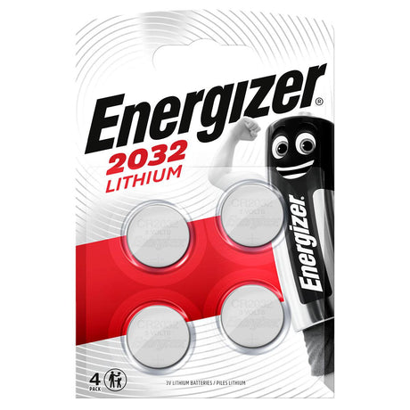 Energizer CR2032 3V Lithium Battery (Pack of 4)