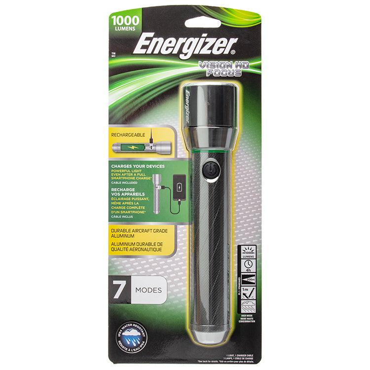 Energizer Vision HD Focus Metal Rechargeable LED Torch – Torch Direct  Limited