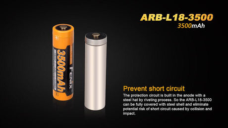 Fenix 18650 3.6 V, 3500 mAh Li-ion Protected Battery