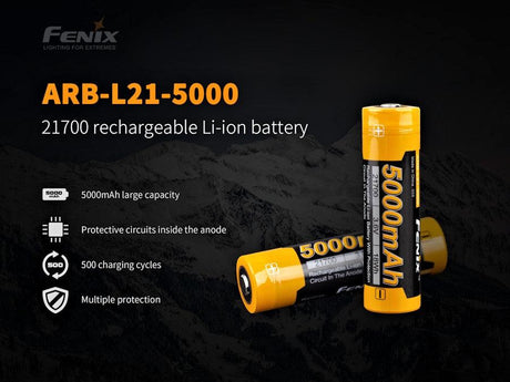 Fenix 21700 5000 mAh Li-ion Protected Battery (ARB-L21-5000 V2)