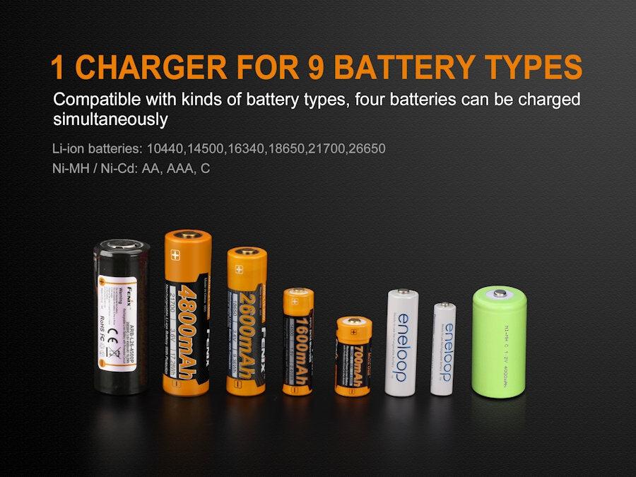 Fenix ARE A4 Four Bay Li ion NiMH Battery Charger