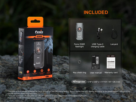 Fenix E06R Rechargeable LED Key Ring Torch and Laser