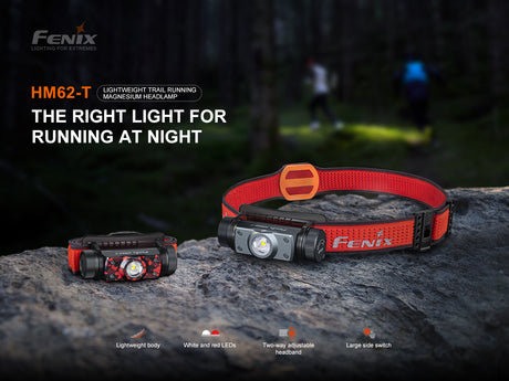 Fenix HM62-T Trail Running Rechargeable LED Head Torch