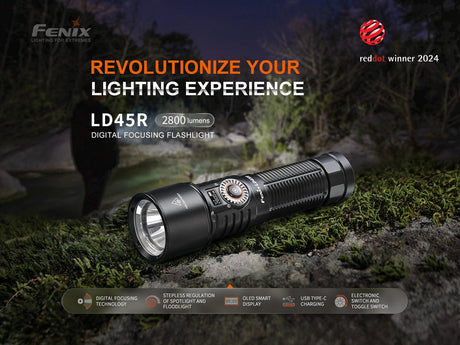 Fenix LD45R Digital Focusing Rechargeable LED Torch