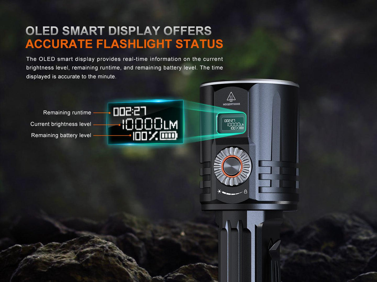 Fenix LR36R Rechargeable LEP Searchlight with LED Semi Floodlight