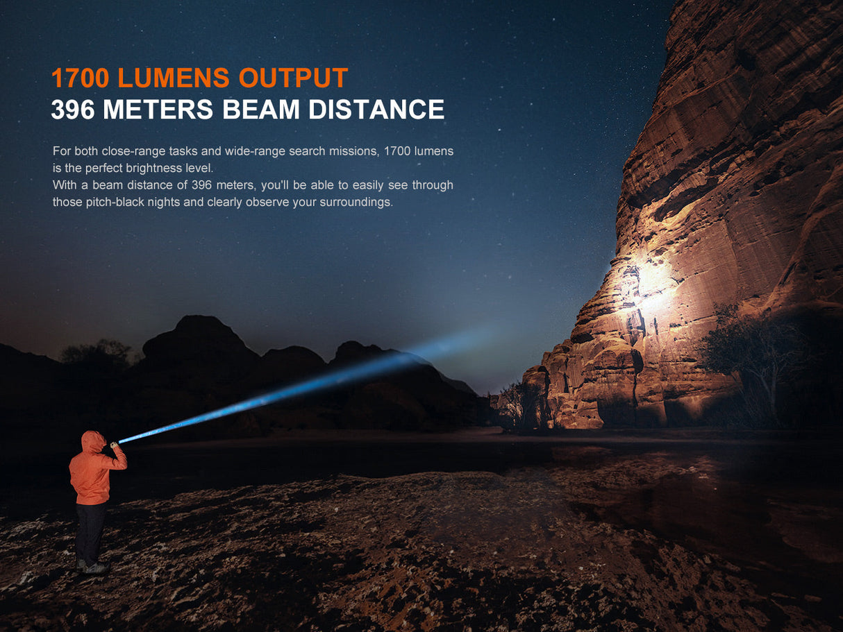 Fenix PD36R V2.0 Rechargeable Flashlight - 1700 Lumens - Fenix Lighting