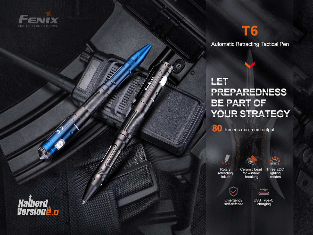 Fenix T6 V2 Rechargeable LED Torch and Pen