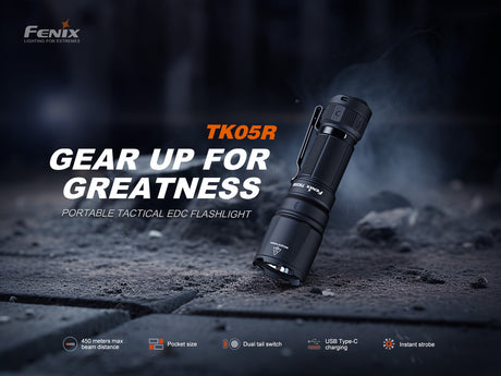 Fenix TK05R Rechargeable Tactical LED Torch