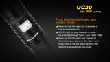Fenix UC30 Rechargeable LED Torch - Seconds