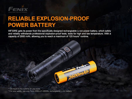 Fenix WF30RE ATEX Intrinsically Safe LED Torch