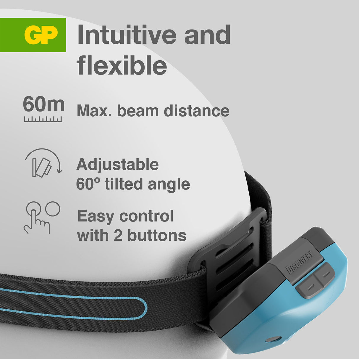 GP Discovery CH44 Motion Control LED Head Torch