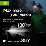 GP Xplor PHR17 Compact Trail Runner Rechargeable LED Head Torch