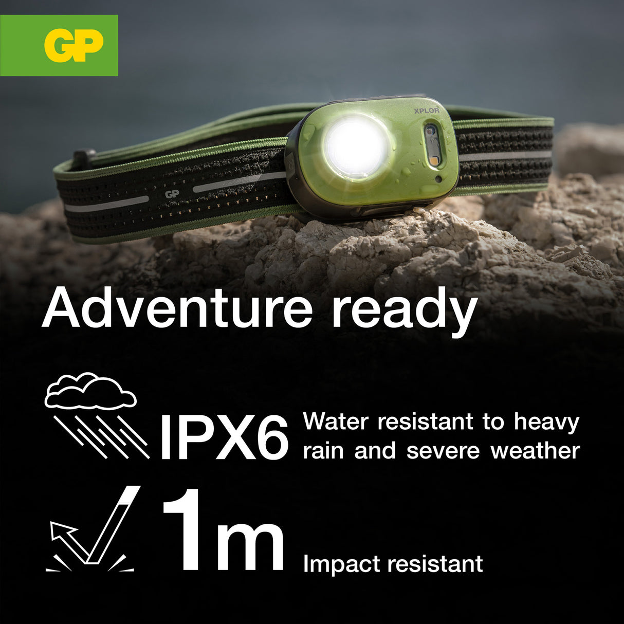 GP Xplor PHR17 Compact Trail Runner Rechargeable LED Head Torch