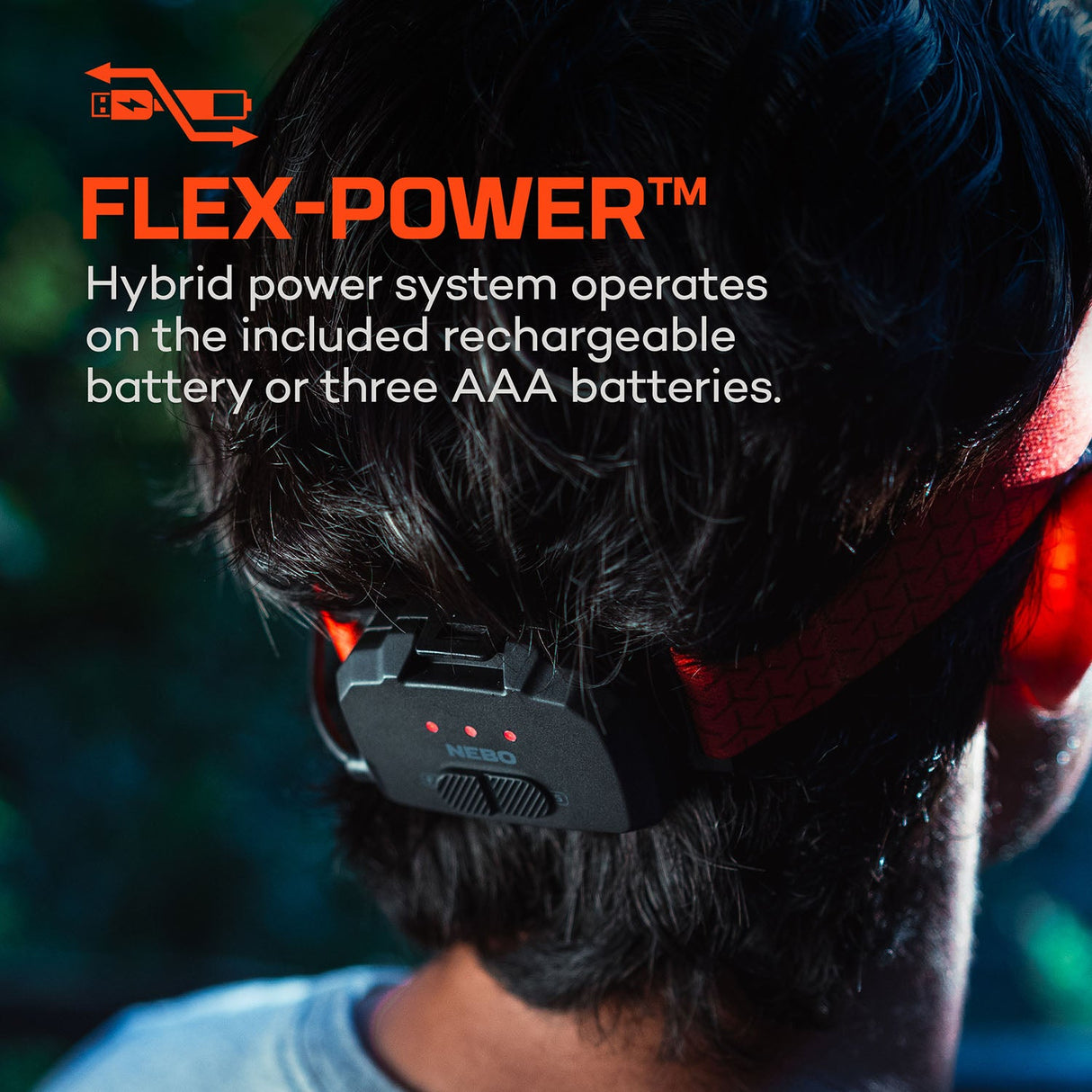 NEBO Curvbeam 600 Flex 180° Rechargeable Head Torch