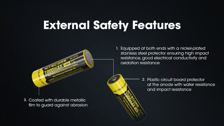 Nitecore 14500 3.7 V, 1000 mAh Li-ion Protected Battery (NL1410)