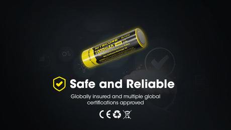 Nitecore 14500 3.7 V, 1000 mAh Li-ion Protected Battery (NL1410)