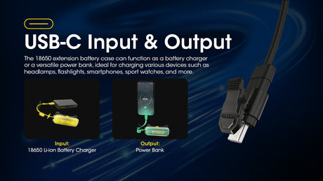 Nitecore 18650 Extension Battery Case