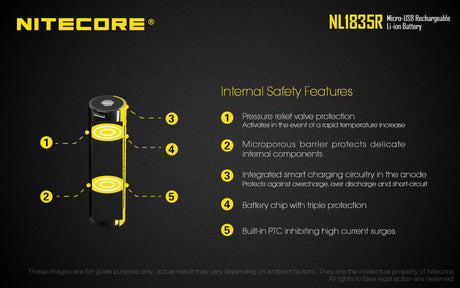 Nitecore 18650 USB Rechargeable 3500 mAh Li-ion Protected Battery