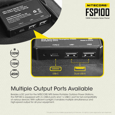 Nitecore FSP100 100 W Foldable Solar Panel