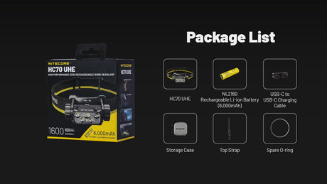 Nitecore HC70 UHE Rechargeable LED Head Torch