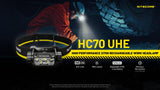 Nitecore HC70 UHE Rechargeable LED Head Torch