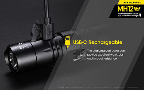 Nitecore MH12 V2 Rechargeable LED Torch