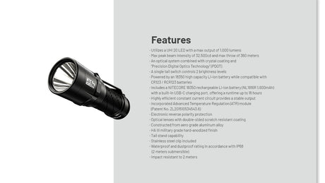 Nitecore MT1C Pro LED Torch