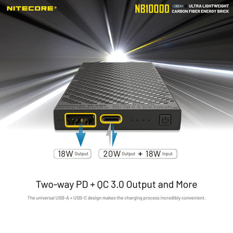 Nitecore NB10000 GEN 2 USB-C 10000 mAh Power Bank