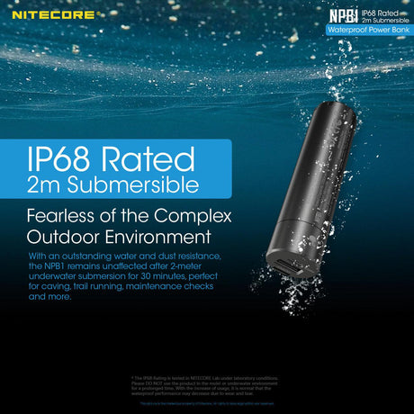 Nitecore NPB1 Waterproof 5000 mAh Power Bank