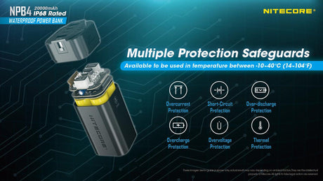 Nitecore NPB4 Waterproof 20000 mAh Power Bank