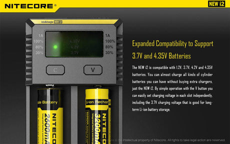 Nitecore New i2 Intellicharger Dual Bay Li-ion/NiMH Charger