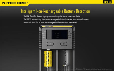 Nitecore New i2 Intellicharger Dual Bay Li-ion/NiMH Charger