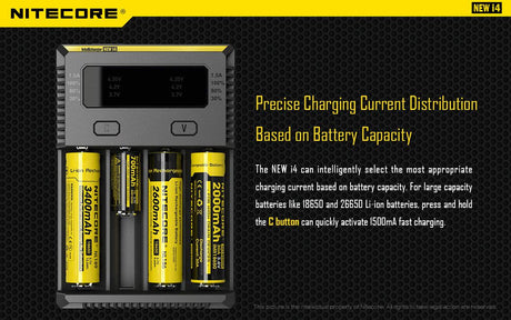 Nitecore New i4 Intellicharger Four Bay Li-ion/NiMH Charger