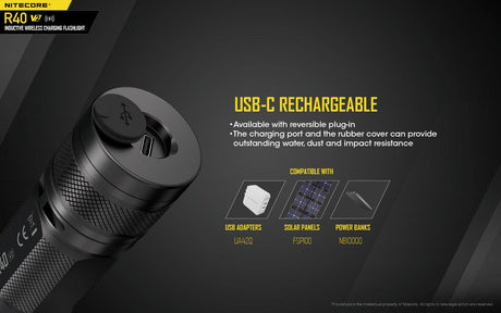 Nitecore R40 V2 Rechargeable LED Torch