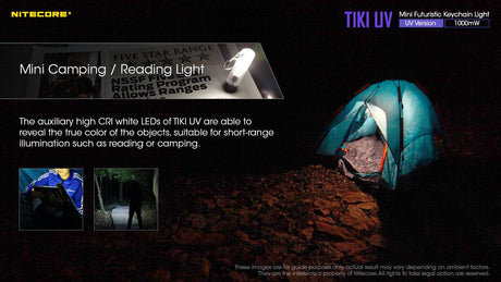 Nitecore TIKI UV & White Rechargeable LED Key Ring Torch