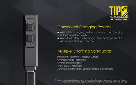 Nitecore TIP 2 Rechargeable LED Key Ring Torch