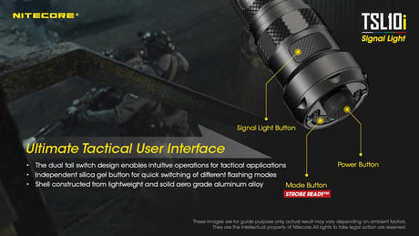 Nitecore TSL10i Tail Cap with Signal Light