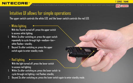 Nitecore Thumb Rechargeable LED Key Ring Torch