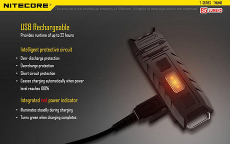 Nitecore Thumb Rechargeable LED Key Ring Torch