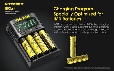 Nitecore UMS4 Four Bay USB Li-ion/NiMh Battery Charger