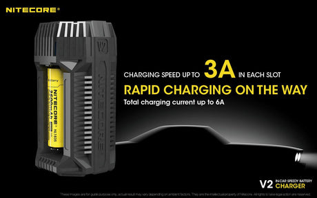 Nitecore V2 Dual Bay In-Car Speedy Li-ion Charger