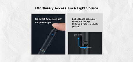 Olight Open Glow Rechargeable LED Torch, Pen & Green Laser