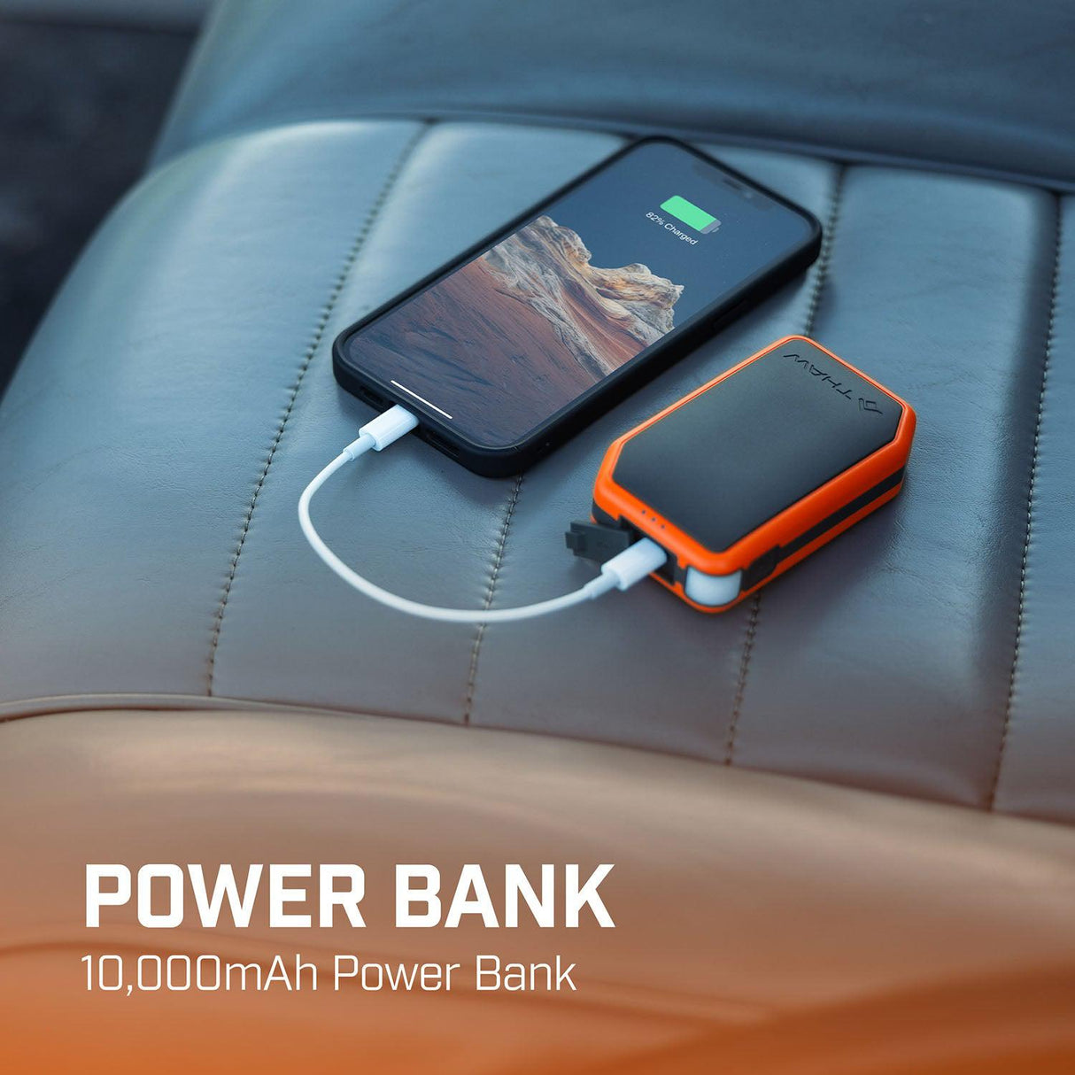 THAW 10K Rechargeable Hand Warmer with Integrated LED Light and Power Bank Function