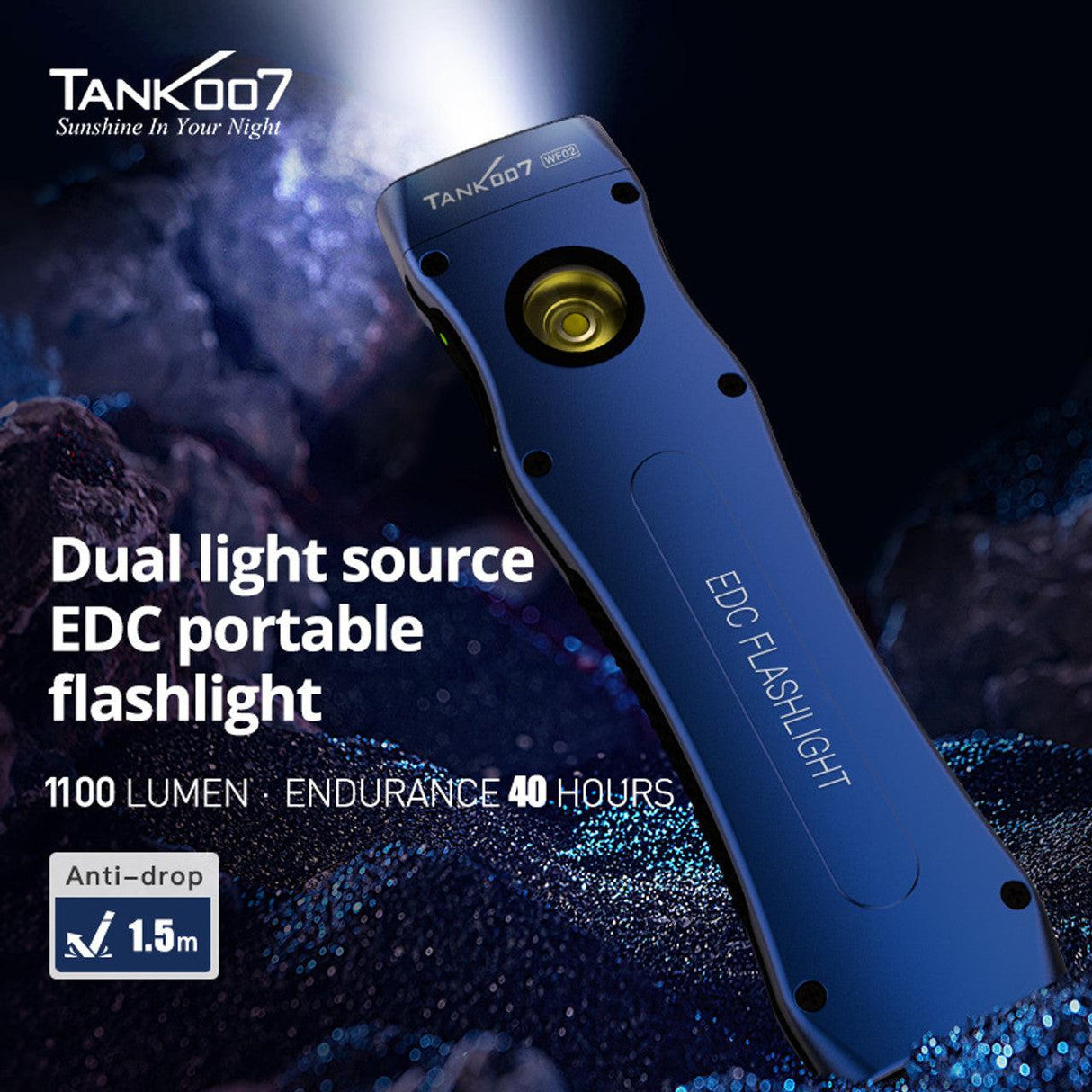 Tank007 WF02 Rechargeable EDC LED Torch