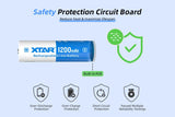 Xtar 14500 3.6 V, 1200 mAh Li-ion Protected Battery